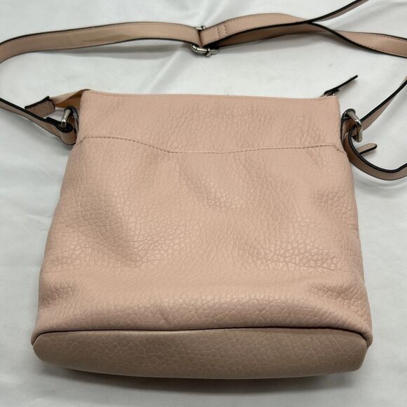 Giani Bernini Pebbled Faux Leather Crossbody Pink Bag Silver Hardware‎ - Picture 5 of 16